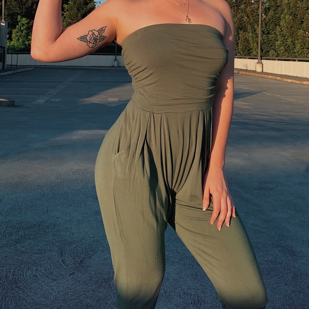 Olive Green romper